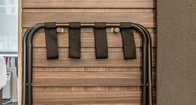 Suitcase Rack for your convenience.