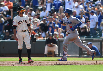 Baseball players on the field at the At&Tpark, christened in 2006. Home to the San Francisco Giants!